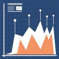 statistic diagram in analysis vector