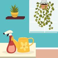 houseplants spray care vector