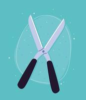 garden tool scissors vector