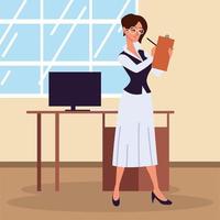 personal assistant woman vector