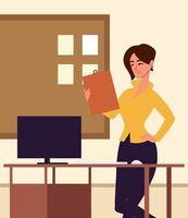 office female worker assistant vector