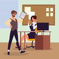 people work personal assistant vector