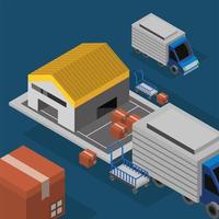 warehouse service industry vector