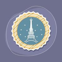 eiffel tower in seal vector