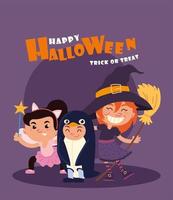 happy halloween celebration vector