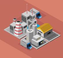 industry factory and truck vector