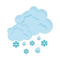 clouds and snowflakes vector