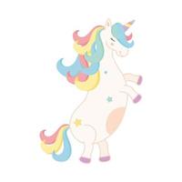 adorable animal unicornio vector