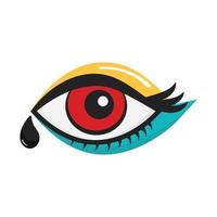 eye human crying vector