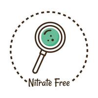 nitrate free product label vector