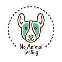 no animal testing label vector