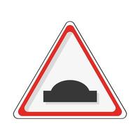 speed bump traffic signal vector