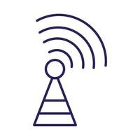 señal wifi en antena vector