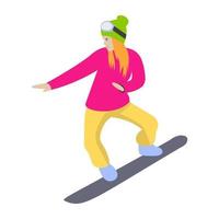 Trendy Snowboarding Concepts vector