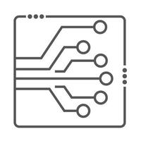 electronic circuit in square vector