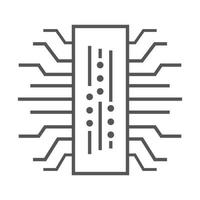 circuito electronico rectangular vector