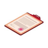 legal document in clipboard vector