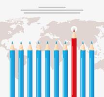 interrumpiendo la bandera de lápices vector