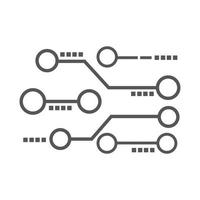 interfaz de circuito electrónico vector