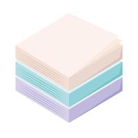 pile of sheets paper vector
