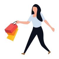 Shopping Girl Concepts vector