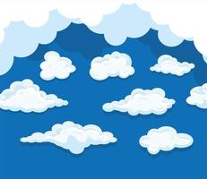 colección de símbolos de nubes del cielo vector