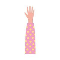 human arm with pointed cloth vector
