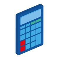 isometric calculator icon vector