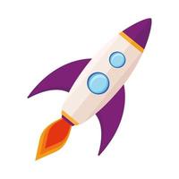 Isolated rocket icon vector