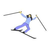Trendy Skiing Concepts vector