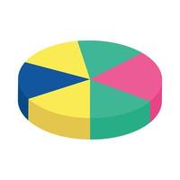 Isometric pie chart vector