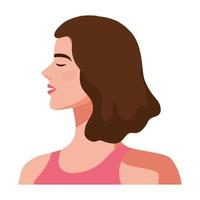 young beautiful woman vector