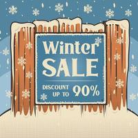 Retro Style Winter Sale Poster vector