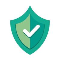 shield with check symbol vector