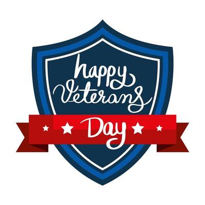 happy veterans day shield