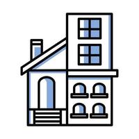 house with ladders vector