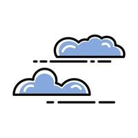 iconos de nubes aisladas vector