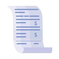 receipt paper icon vector