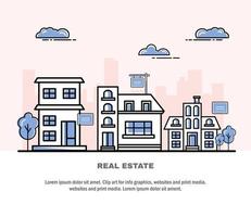 real estate houses vector