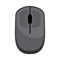 Isolated black mouse vector