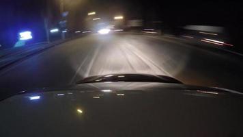 laps de temps du trafic routier de nuit video