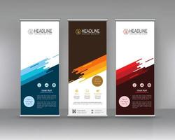 Roll up banner stand brochure flyer vertical template design, covers ,infographics ,vector abstract geometric background, modern x-banner