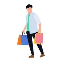 Shopping Boy Concepts vector