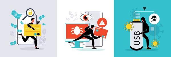 Hacker Design Concept vector