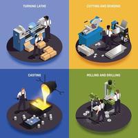 Metalworking Isometric Concept vector