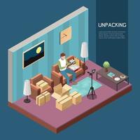 Vlogging Isometric Composition vector