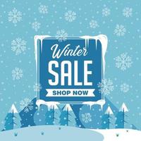 Winter Sale Shopping Discount Promotion vector