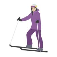conceptos de esquí de moda vector