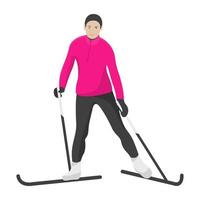 Trendy Skiing Concepts vector