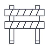 icono de barrera de construcción vector